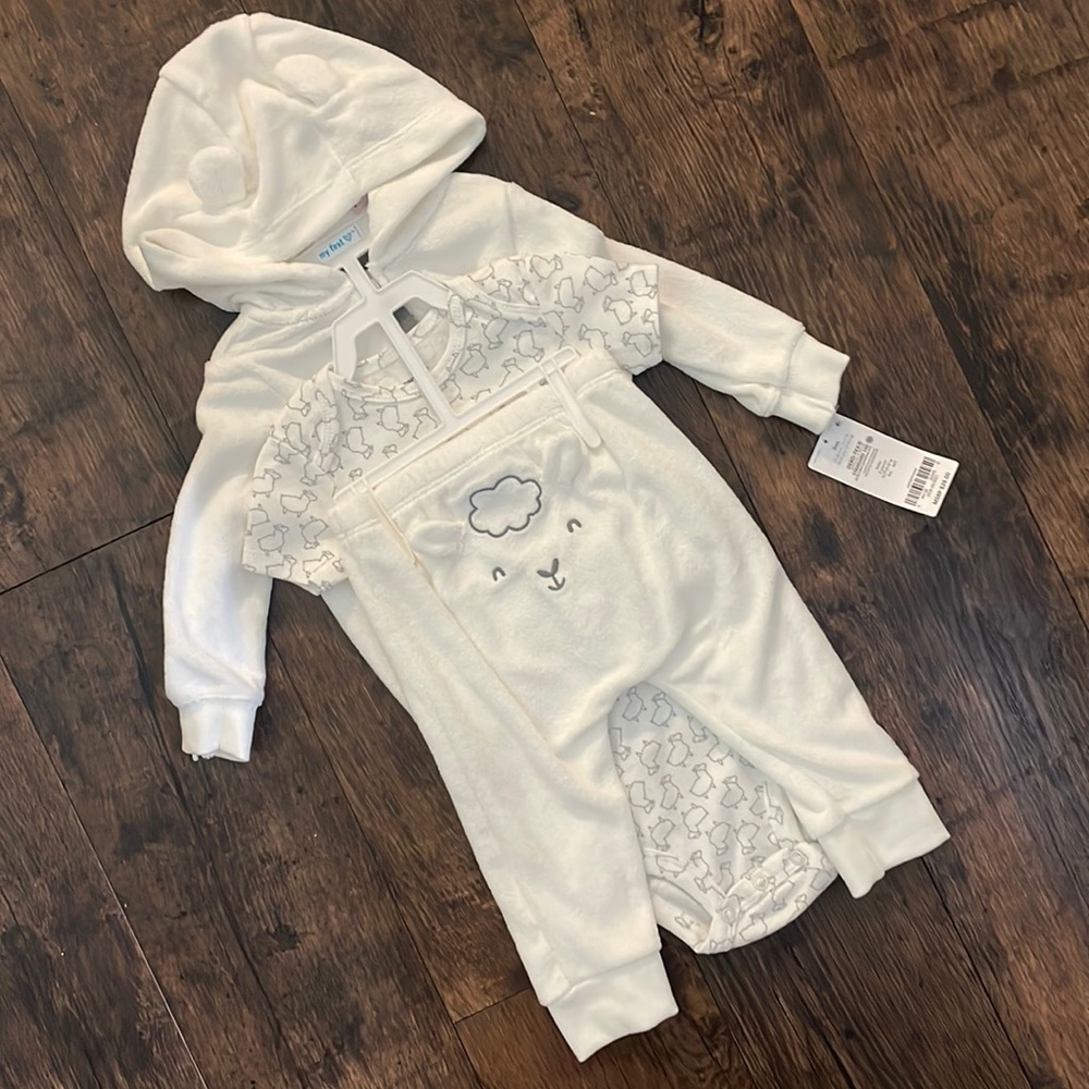 NWT 🫶🏼 CARTERS BABY NEUTRAL SHEEP 3 PIECE SET